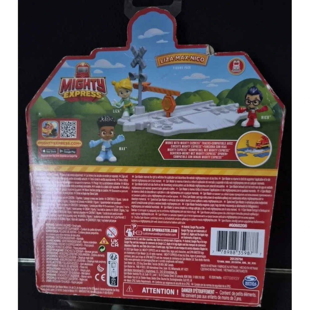 Mighty Express Mini Figures 3pk with‎ Train Track Piece